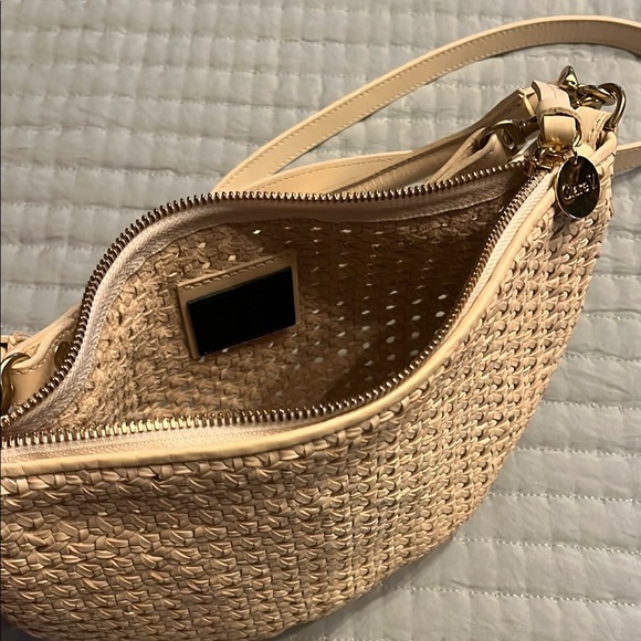 Clare V Petit Moyen Cream Rattan Crossbody Bag - Picture 3 of 7